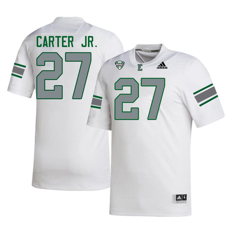 Eastern Michigan Eagles #27 David Carter Jr. College Football Jerseys Stitched Sale-White Eastern Michigan Eagles #27 David Carter Jr. College Football Jerseys Stitched Sale-White